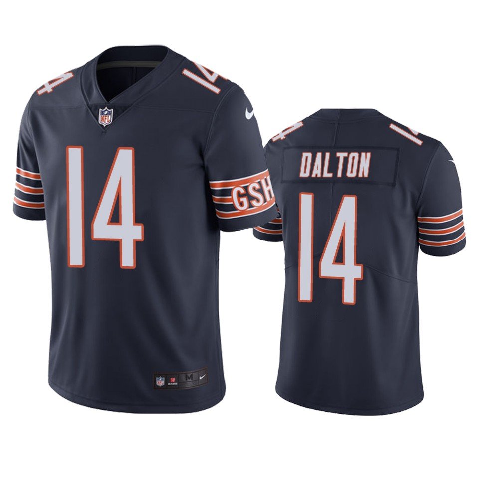 Men & Youth Kids #14 Andy Dalton Chicago Bears Color Rush Limited Navy Blue Jersey