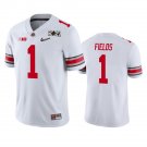 Men & Youth #1 Justin Fields Ohio State Buckeyes National Champion White Jersey