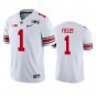 Men & Youth #1 Justin Fields Ohio State Buckeyes National Champion White Jersey