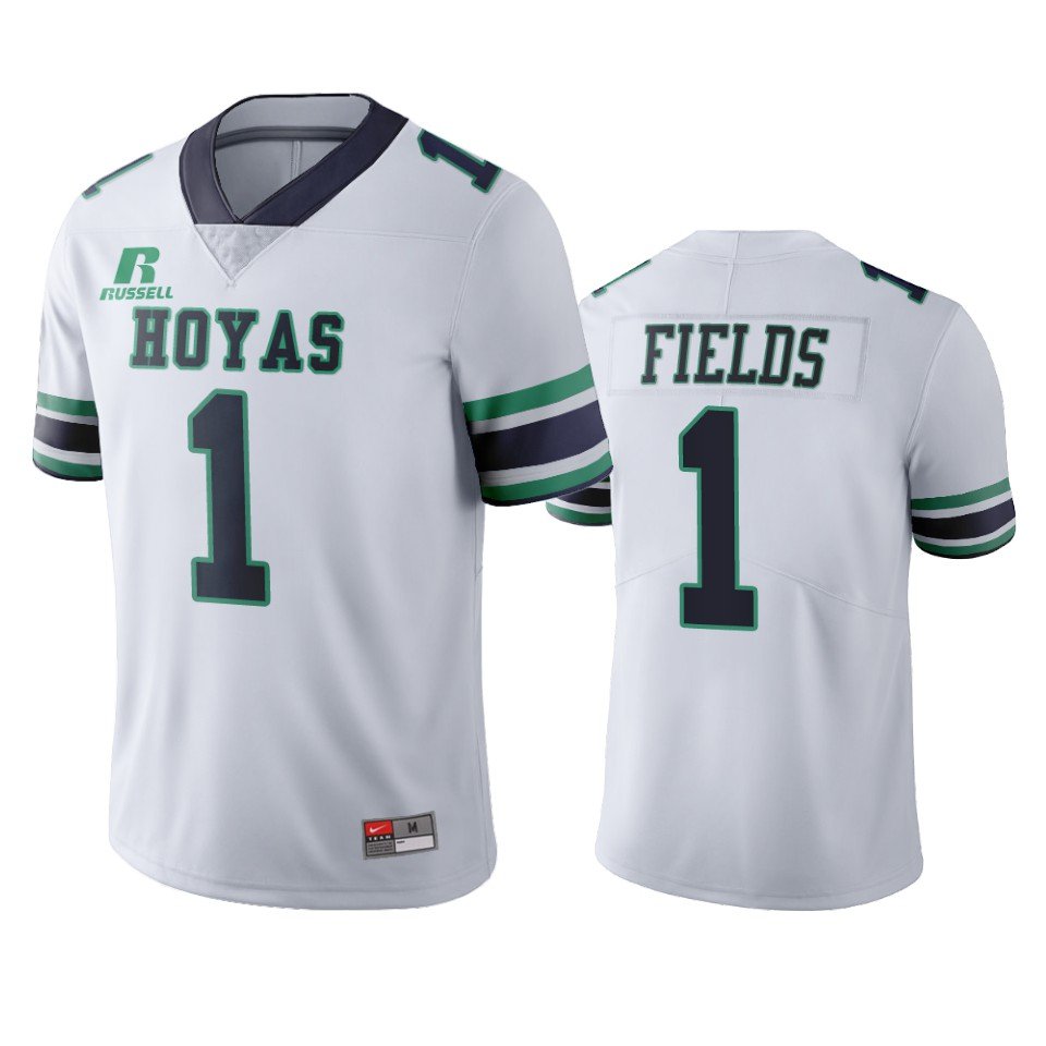 Men & Youth #1 Justin Fields Ohio State Buckeyes White Game High School Football Jersey