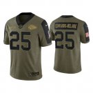 Men & Youth #25 Clyde Edwards-Helaire Kansas City Chiefs 2021 Salute to Service Limited Olive Jersey