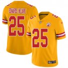 Men & Youth Kids #25 Clyde Edwards-Helaire Kansas City Chiefs Color Rush Limited Yellow Jersey