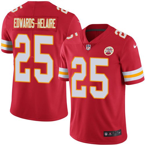Men & Youth Kids #25 Clyde Edwards-Helaire Kansas City Chiefs Color Rush Limited Red Jersey