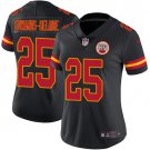 Women's #25 Clyde Edwards-Helaire Kansas City Chiefs Color Rush Limited Black Jersey