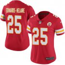 Women's #25 Clyde Edwards-Helaire Kansas City Chiefs Color Rush Limited Red Jersey