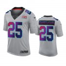 Men's #25 Clyde Edwards-Helaire Kansas City Chiefs Super Bowl LVI Limited Gray Jersey