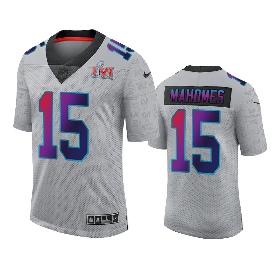 Men's #15 Patrick Mahomes Kansas City Chiefs Super Bowl LVI Limited ...