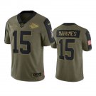 Men & Youth #15 Patrick Mahomes Kansas City Chiefs 2021 Salute to Service Limited Olive Jersey