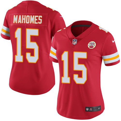 Women's #15 Patrick Mahomes Kansas City Chiefs Color Rush Limited Red Jersey