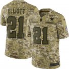 Men & Youth Kids #21 Ezekiel Elliott Dallas Cowboys Salute to Service Camo Jersey