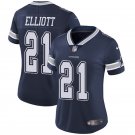 Women's #21 Ezekiel Elliott Dallas Cowboys Color Rush Limited Navy Blue Jersey