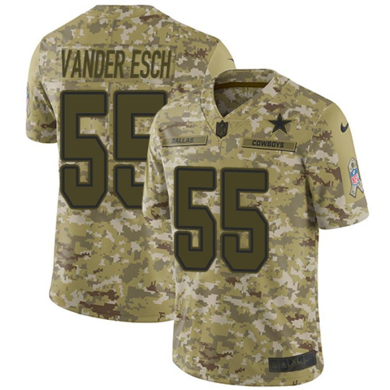 Men & Youth #55 Leighton Vander Esch Dallas Cowboys Salute to Service Limited Camo Jersey