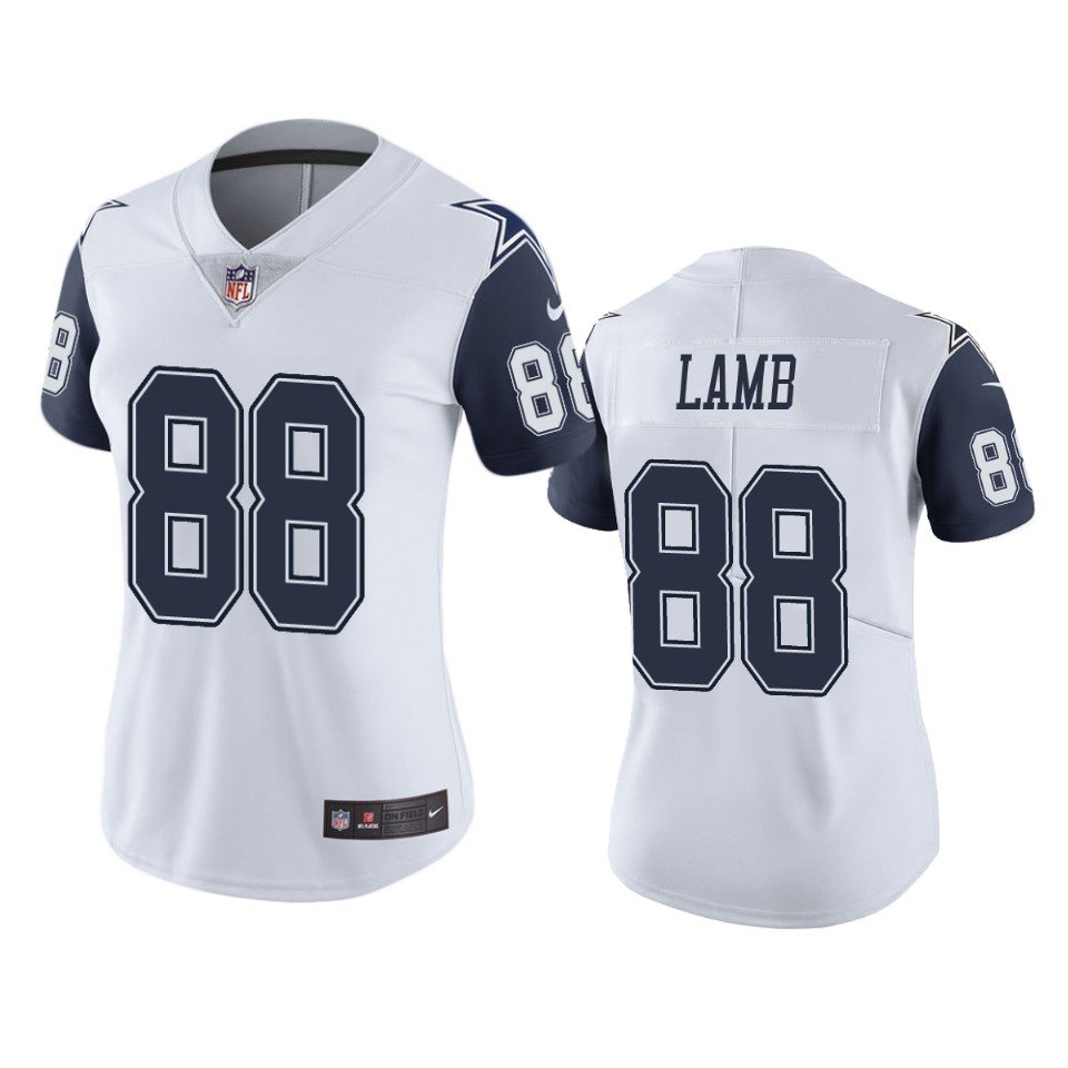 Women's #88 CeeDee Lamb Dallas Cowboys Color Rush Limited White Jersey