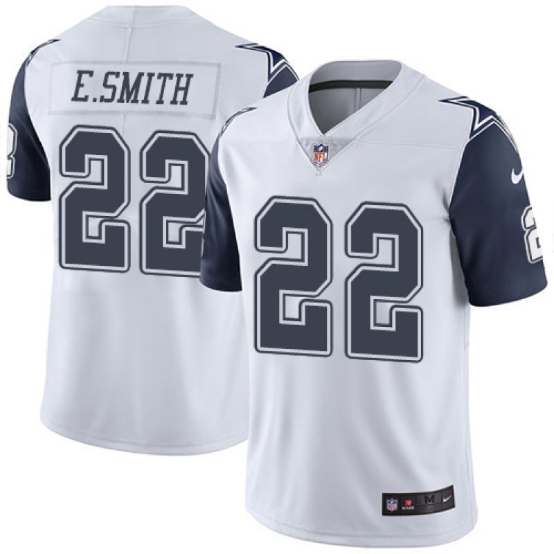 Men & Youth Kids #22 Emmitt Smith Dallas Cowboys Color Rush Limited White Jersey