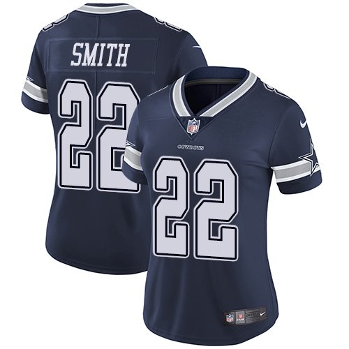 Women's #22 Emmitt Smith Dallas Cowboys Color Rush Limited Navy Blue Jersey