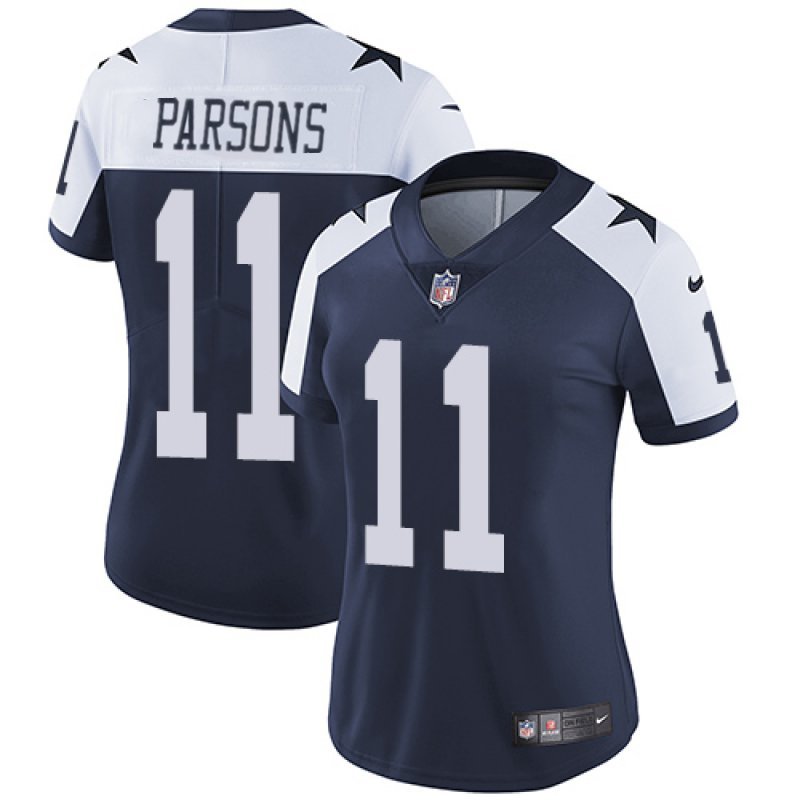 Women's #11 Micah Parsons Dallas Cowboys Color Rush Limited Navy Blue Jersey