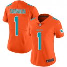 Women's #1 Tua Tagovailoa Miami Dolphins Color Rush Limited Orange Jersey