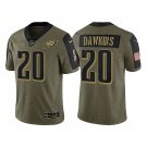 Men & Youth Kids #20 Brian Dawkins Philadelphia Eagles 2021 Salute to Service Limited Olive Jersey