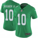 Women's #10 Gardner Minshew II Philadelphia Eagles Color Rush Limited Green Jersey