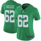 Women's #62 Jason Kelce Philadelphia Eagles Color Rush Limited Green Jersey