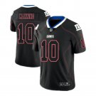 Men's #10 Eli Manning New York Giants Lights Out Edition Black Jersey
