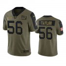 Men & Youth Kids #56 Lawrence Taylor New York Giants 2021 Salute To Service Limited Olive Jersey