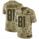 Men & Youth Kids #81 Calvin Johnson Detroit Lions Salute To Service Limited Camo Jersey