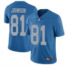 Men & Youth Kids #81 Calvin Johnson Detroit Lions Color Rush Limited Blue Jersey