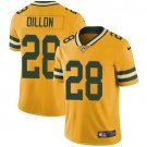 Men & Youth Kids #28 A.J. Dillon Green Bay Packers Color Rush Limited Yellow Jersey