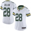 Women's #28 A.J. Dillon Green Bay Packers Color Rush Limited White Jersey