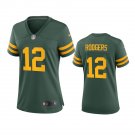 Women's #12 Aaron Rodgers Green Bay Packers Green Alternate Game Jersey