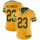 Women's #23 Jaire Alexander Green Bay Packers Color Rush Limited Yellow Jersey