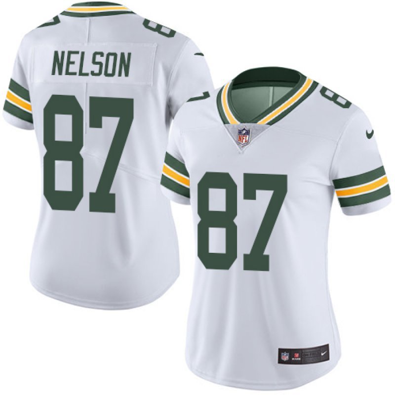 Women's #87 Jordy Nelson Green Bay Packers Color Rush Limited White Jersey