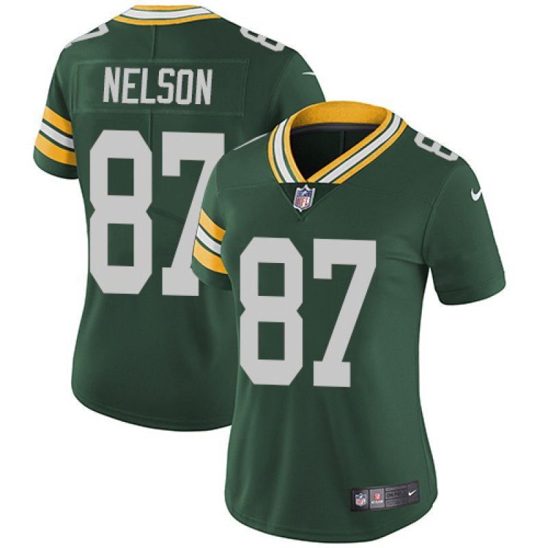 Women's #87 Jordy Nelson Green Bay Packers Color Rush Limited Green Jersey