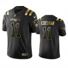 Men & Youth Kids #11 Julian Edelman New England Patriots Black Golden Edition Jersey