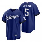 Men & Youth #5 Freddie Freeman Los Angeles Dodgers 2021 City Connect Blue Jersey