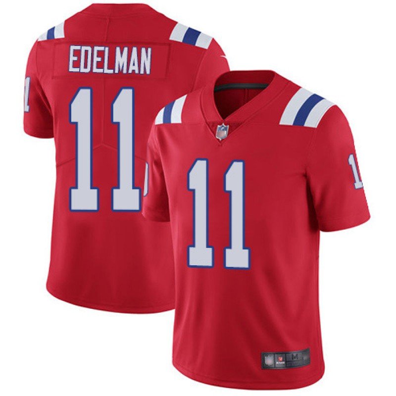 Men & Youth Kids #11 Julian Edelman New England Patriots Color Rush Limited Red Jersey