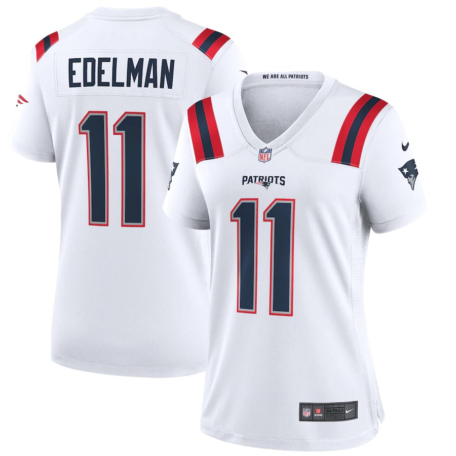 Women's #11 Julian Edelman New England Patriots Color Rush Limited White Jersey