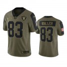 Men & Youth #83 Darren Waller Las Vegas Raiders 2021 Salute To Service Limited Olive Jersey