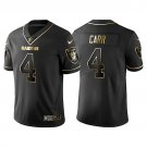 Men & Youth #4 Derek Carr Las Vegas Raiders Black Golden Edition Jersey