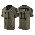 Men & Youth #11 Henry Ruggs III Las Vegas Raiders 2021 Salute To Service Limited Olive Green Jersey