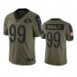 Men & Youth #99 Aaron Donald Los Angeles Rams 2021 Salute to Service Limited Olive Jersey