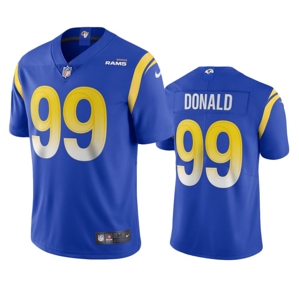 Men & Youth #99 Aaron Donald Los Angeles Rams Color Rush Limited Royal Blue Jersey