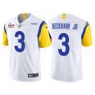 Men & Youth #3 Odell Beckham Jr. Los Angeles Rams Super Bowl LVI Limited White Jersey