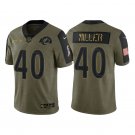 Men & Youth #40 Von Miller Los Angeles Rams 2021 Salute to Service Limited Olive Green Jersey