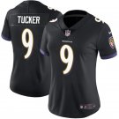 Women's #9 Justin Tucker Baltimore Ravens Color Rush Limited Black Jersey
