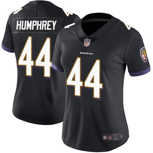 Women's #44 Marlon Humphrey Baltimore Ravens Color Rush Limited Black Jersey