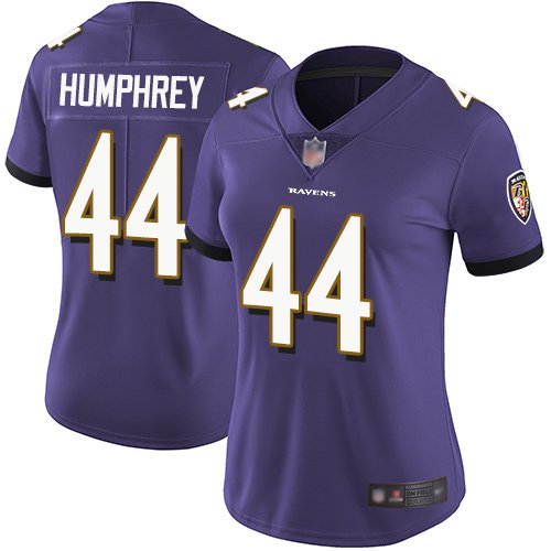 Women's #44 Marlon Humphrey Baltimore Ravens Color Rush Limited Purple Jersey