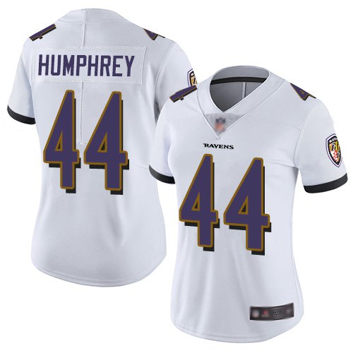 Women's #44 Marlon Humphrey Baltimore Ravens Color Rush Limited White Jersey