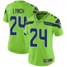 Women's #24 Marshawn Lynch Seattle Seahawks Color Rush Limited Green Jersey